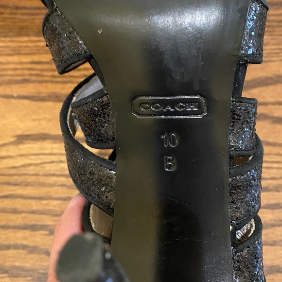 Coach glitter heels size 10 - Picture 4 of 7